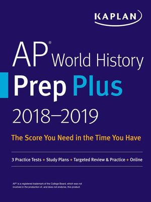 cover image of AP World History Prep Plus 2018-2019